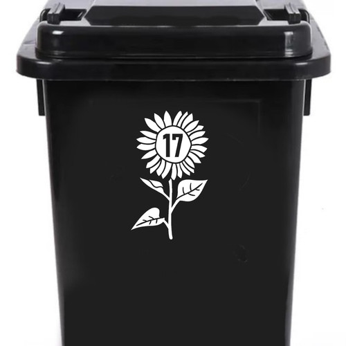Pack sunflower wheelie bin - wheelie,