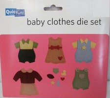 QuicKutz Baby Clothes Die Set - Seven  2 x 2 Inch Cutting Dies Nursery  QKDS-03