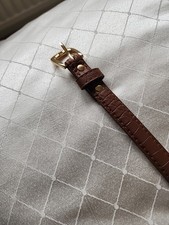 Brown Snakeskin Effect Primark Belt Medium Size Gold Buckle