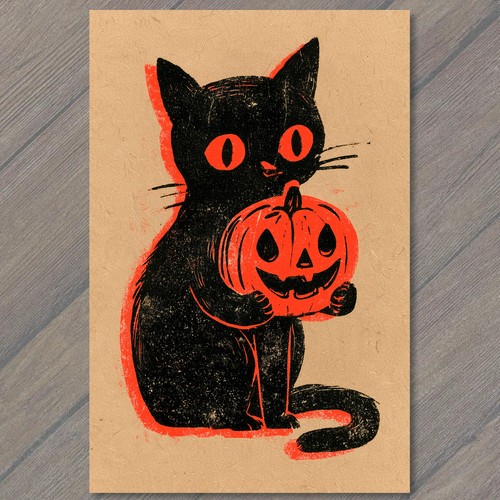 Art print cat - cat, o