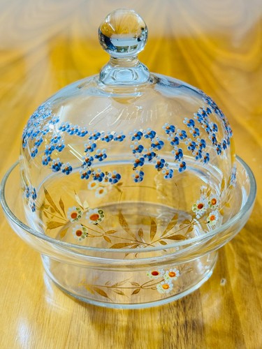 Vintage glass covered dish - vintage,