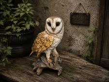 🦉 Barn Owl Garden Ornament