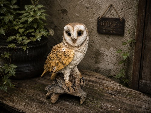 Barn owl garden ornament - owl,