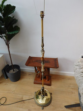 Attractive Vintage Onyx & Metal Standard Lamp with Cherub Decoration