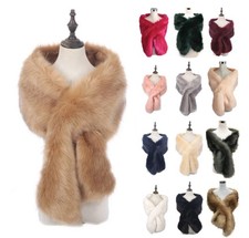 Women's Winter Faux Fur Scarf Neck Warmer Wrap Extra Large Collar Shawl Stole