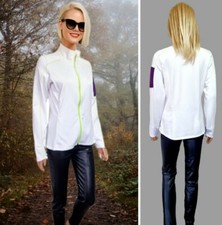 SALOMON SWEATSHIRT SIZE M WHITE MIX FUL ZIP *ADVANCED SKIN WARM* #4