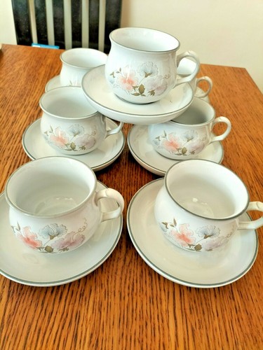 Denby sweet pea cups saucers - denby, &