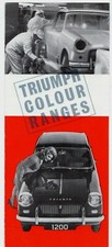 Triumph Colour & Trim 1966 UK Foldout Brochure Herald Vitesse Spitfire 2000 TR4A