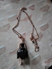 Ted Baker Rose Gold/Black Tulip Skirt Ballerina Necklace