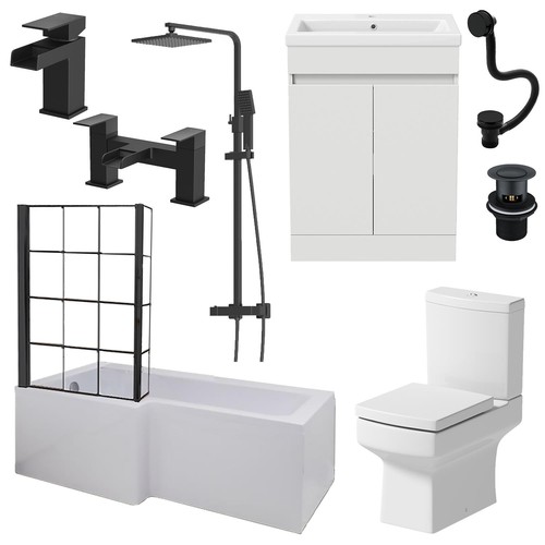 Complete bathroom suite black - complete,