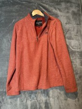 Weird Fish Jumper Size Medium Burnt Orange  1/4 Zip Macaroni Outdoor Walking