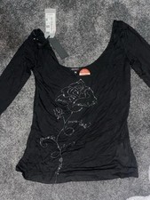 Miss Sixty Black Long Sleeved Top. Size Medium. Brand New With Tags.