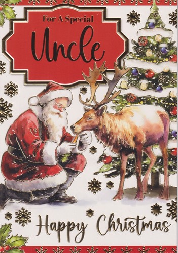 Uncle christmas greeting card - christmas,