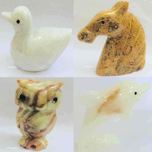 Carved onyx dolphin - carved,