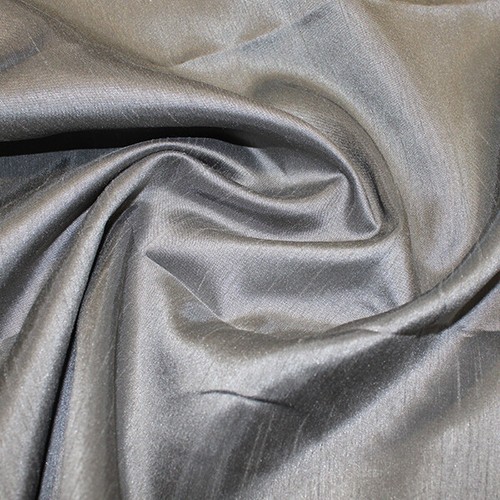 Shantung satin fabric pewter - fabric,