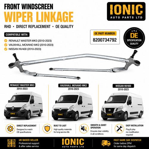 Front windscreen wiper motor - front,