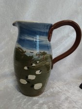 Handmade Caroline Smith "Abbott Pottery" Sheep Design Pitcher /Jug