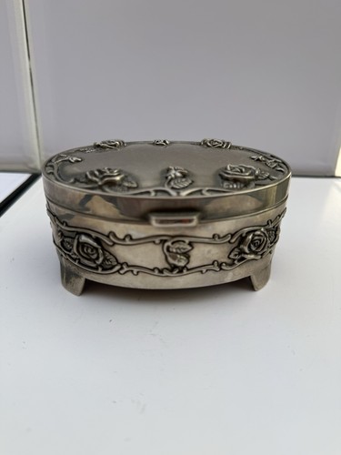 Vintage silver tone rose - vintage,
