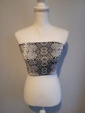 Snakeskin Bandau Top Size 8/10 Berska Stretchy Womens