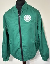 New Top Quality Triumph Badged Lined Zipped Bomber Jacket 44" Chest Spitfire TR7