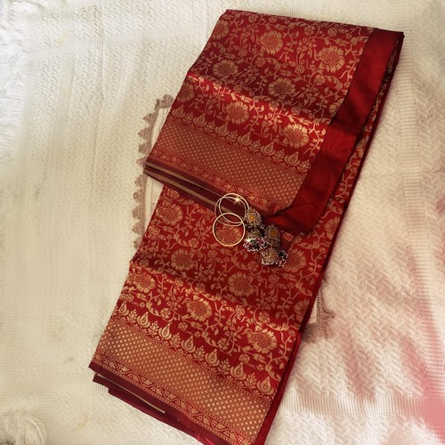 Silk blend saree - silk, zari