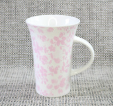 M&S Beauty Florentyna Porcelain Tall Latte Mug Pink Floral Pattern 300ml