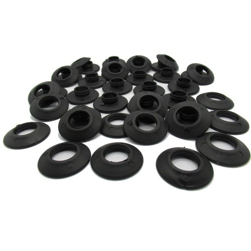 Black plastic snap eyelets - plastic,