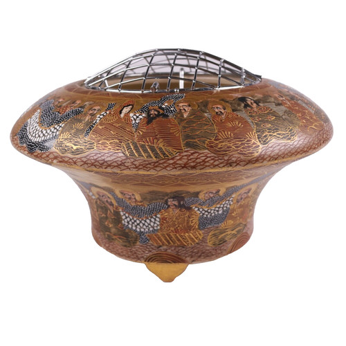 Japanese satsuma pottery vase - satsuma,