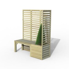 Wooden Garden Seating Forest Modular Set with Bench Trellis Screen Free Delivery