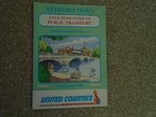 United Counties: Bedford Town timetable dated 3rd June 1990