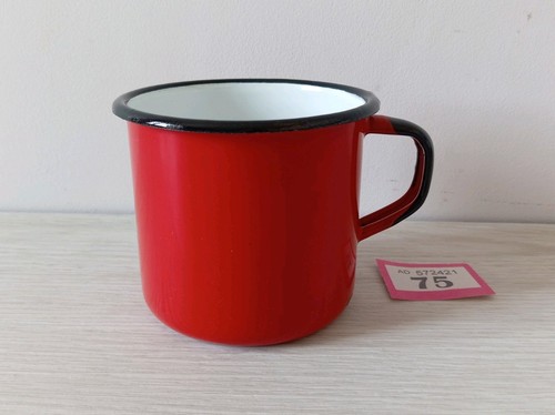 Vintage red enamel - red, huta