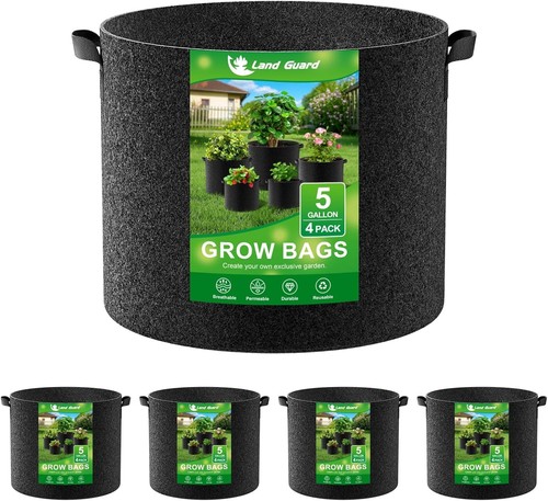 5pcs gallon grow bags with - 5pcs,