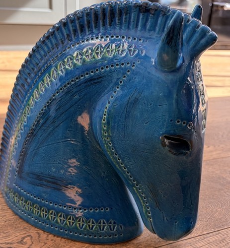Bitossi rimini blue horse - blue, head