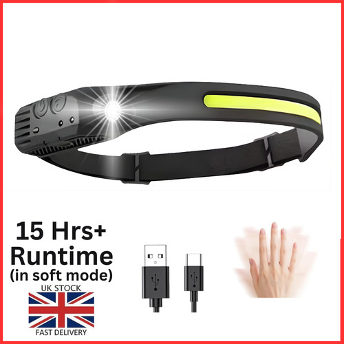 Waterproof cob headlamp night - waterproof,