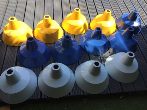 Metal enamelled lamp shades - metal,