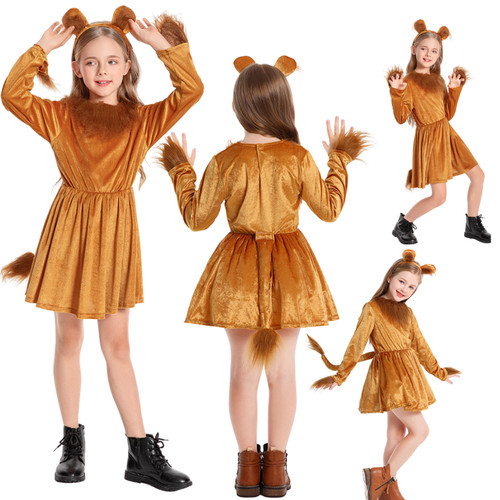 Girl lion dress stage - girl,