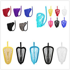 UK Men Mesh Bulge Pouch C-string Lace Thong Underwear Lingerie Mini Bikini Brief