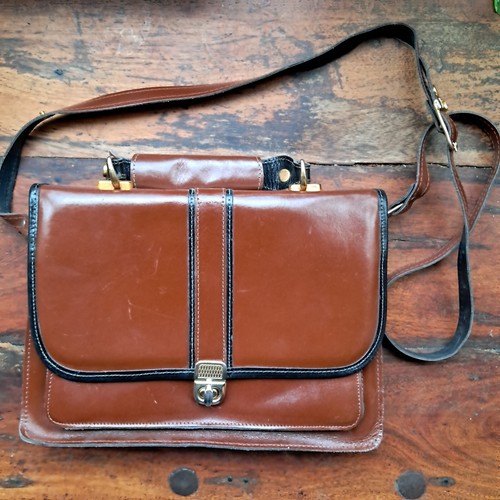 Vintage brown faux leather - faux,