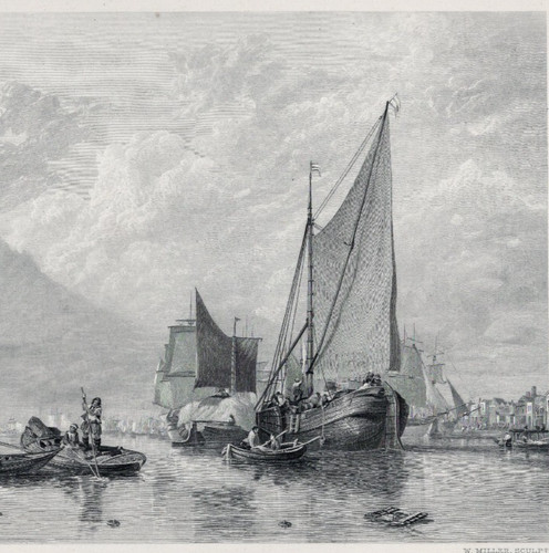 Sailing barges river - on,