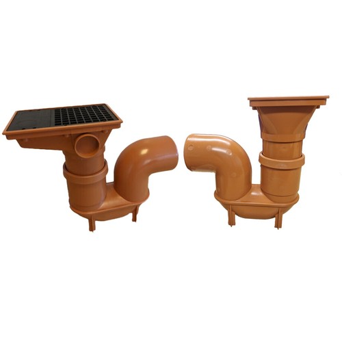 Drainage trap and - and, hopper