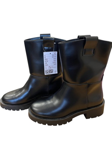 Black faux leather - faux,