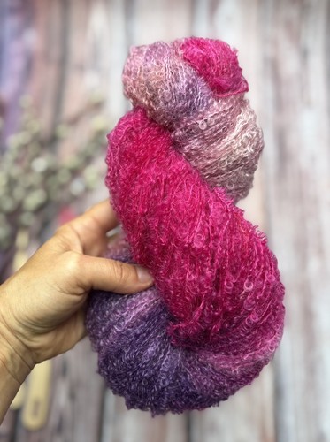 Hand dyed pastel mohair angora - pastel,