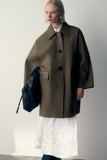 cos khaki button detail water