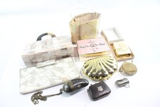 Vintage Handbags Hard Shell Mother of Pearl Beadwork Gold Tone Collection