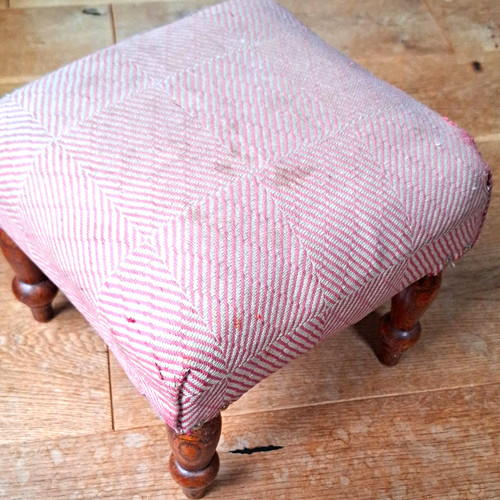 Square upholstered footstool - square,
