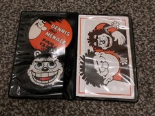 BEANO DENNIS THE MENACE FAN CLUB WALLET WITH 2 BADGES..COLLECTABLE 70's/80's