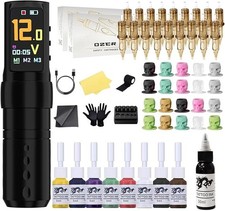 Wireless Tattoo Pen Set 2000mAh Tattoo Gun Kit is Suitable for Professionals