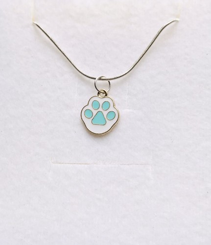 Stunning baby blue paw - paw, enamel