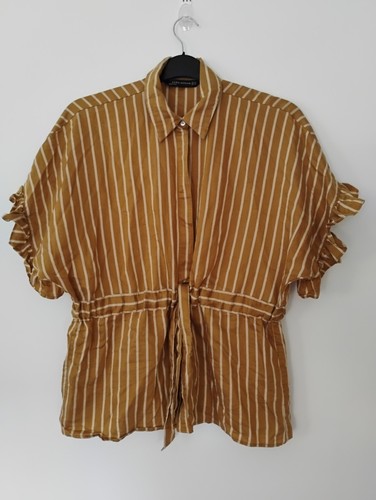 Zara women mustard - mustard, white
