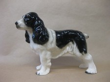 Vintage Coopercraft Springer Spaniel Figure Ornament ~ Black & White Spaniel~ 7"